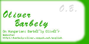 oliver barbely business card